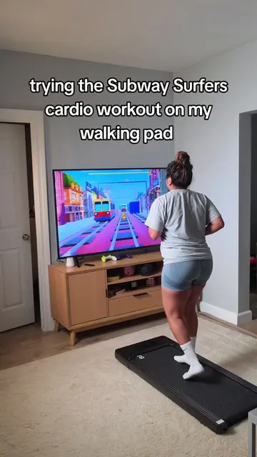 Subway Surfers cardio 🏃🏽‍♀️🙌🏾 who's trying this?? #cardio #subwaysurfers #at