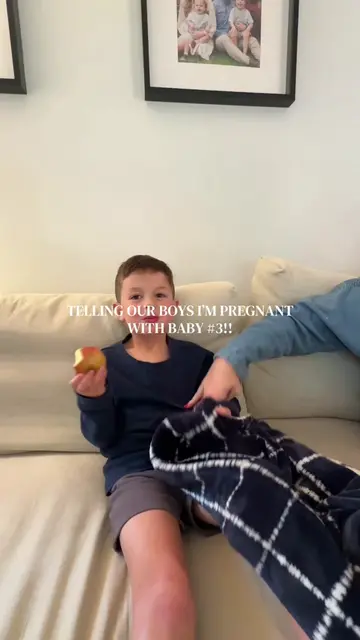 The sweetest moment with my big boys! #pregnancy #pregnancyannouncement #pregnan