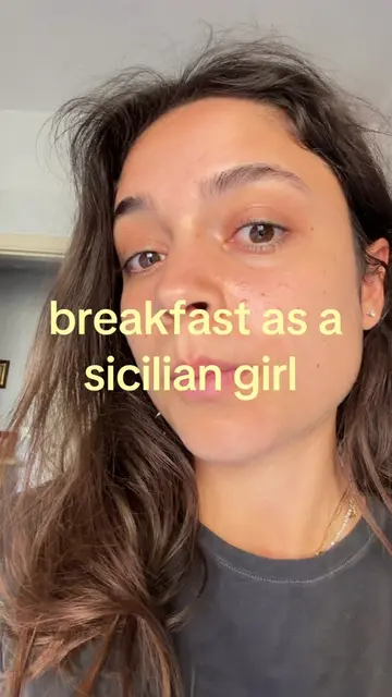 It’s way too hot today #siciliangirl #sicilianbreakfast #fyp 