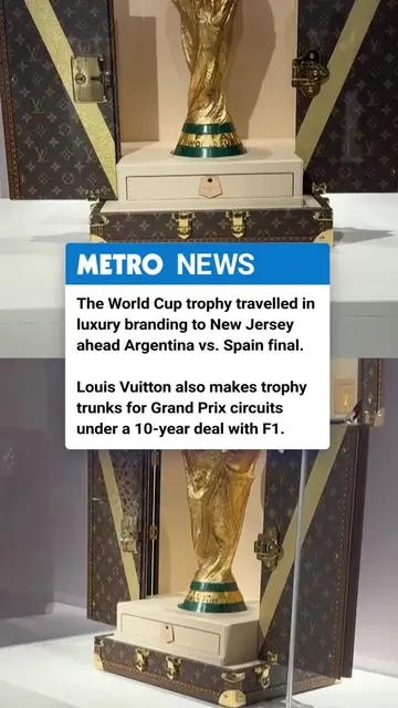 The FIFA World Cup trophy arrived to the final in serious style. For the fifth c