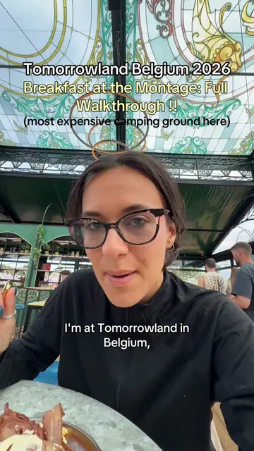Tomorrowland Belgium 2026 Montage breakfast!! sooo yummyyyy!!! 🪩🍳🥓 super peac