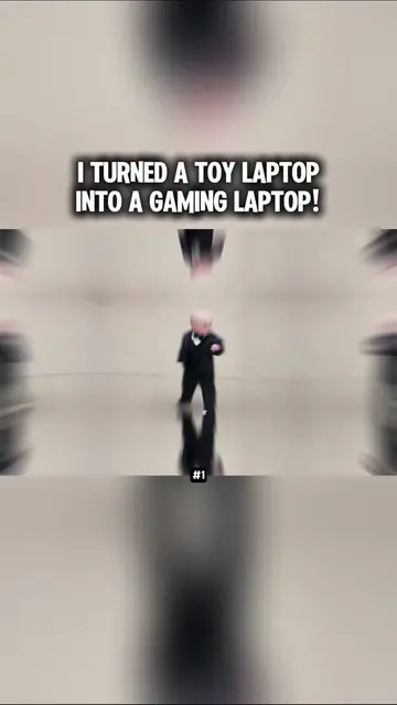 I TURNED A TOY LAPTOP INTO A GAMING LAPTOP!... #fyp #laptop #gaming #toy 