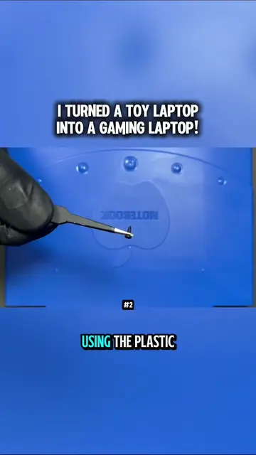 I TURNED A TOY LAPTOP INTO A GAMING LAPTOP!.... #fyp #laptop #gaming #toy 