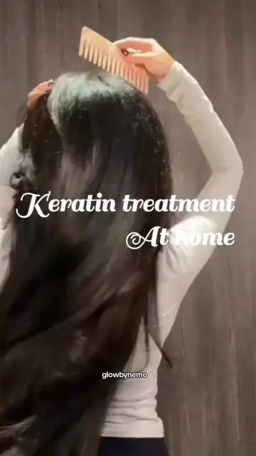💯Keratin treatment for frizzy & dry hair at home😚✅#glowbynemo #haircare #shiny
