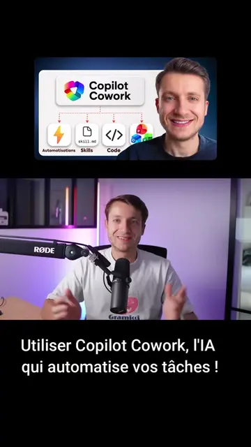 Utiliser Copilot Cowork, l'IA qui automatise vos tâches ! #pourtoiii #tiktokfran
