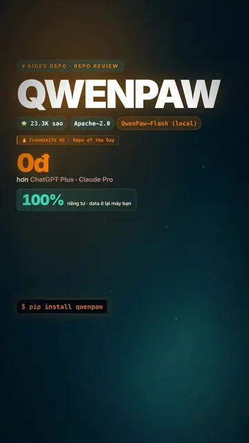 QwenPaw = "Qwen Personal Agent Workstation" — trợ lý AI cá nhân bạn tự host trên
