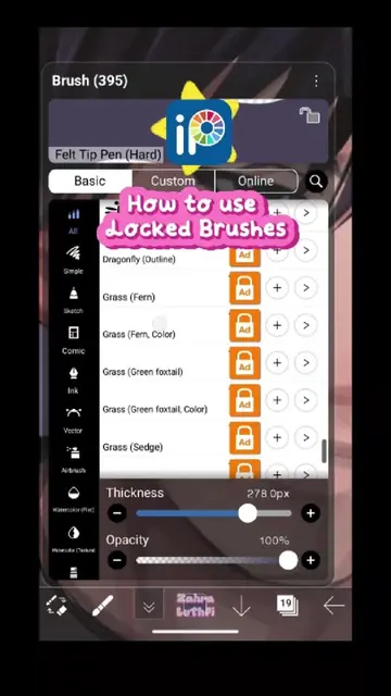 HOW TO USE LOCKED BRUSHES IN IBISPAINT X ✨ Ever noticed some brushes are locked 