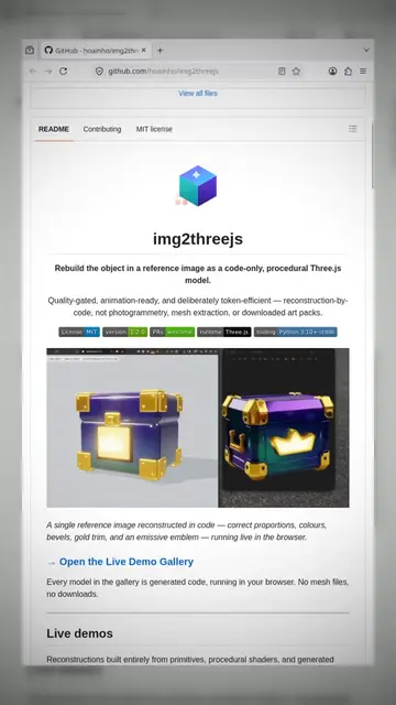 This AI Doesn’t Generate 3D Models… It Writes Them Most image-to-3D tools spit o
