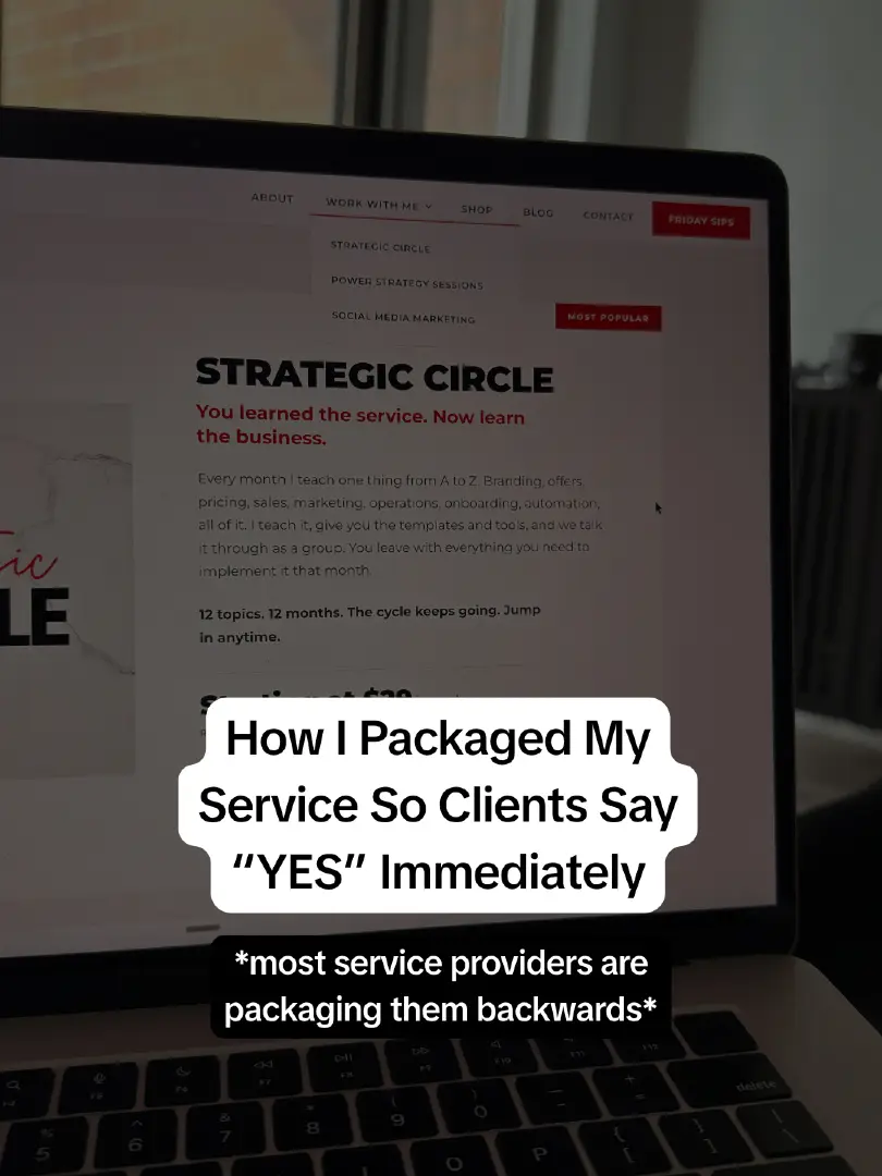 How I packaged my service so clients say yes immediately. I was doing it backwar