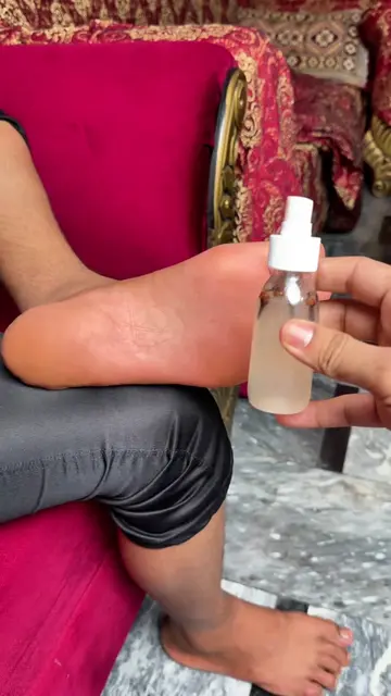Spray that mixture on your feet