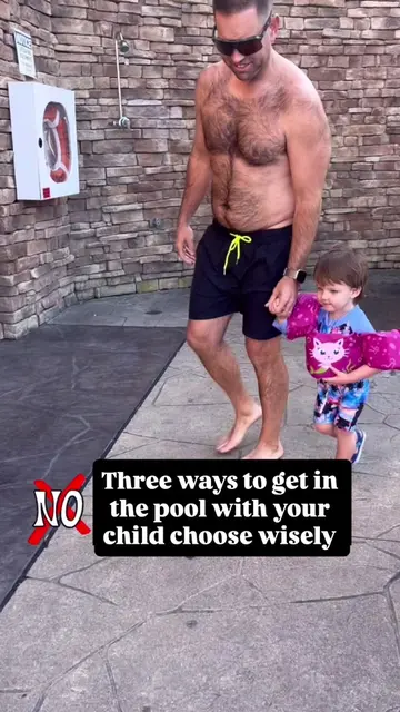 You have three choices for the child that can’t swim yet, in the water.  1️⃣ The