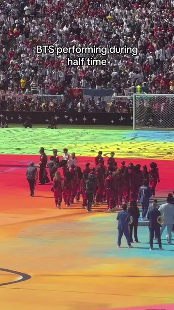 BTS perform at the half time show ‼️ Here’s inside the New Jersey stadium right 