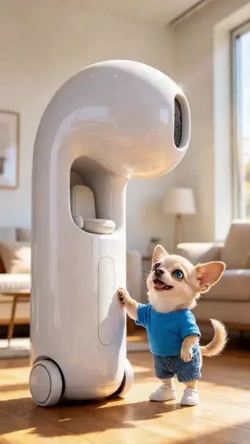 Chihuahua's father bought him a car made of AirPods😍🤯 #Chihuahuadog #AmericanB