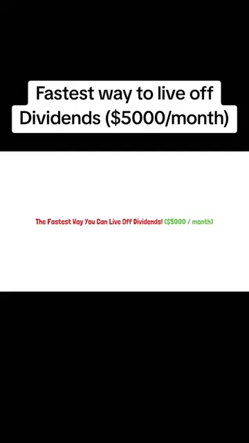 fastest way to live off Dividends  #finance #stockmarket #financialfreedom #DidY