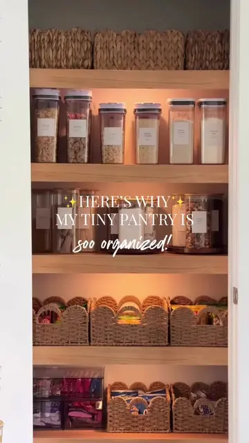 small pantry, big glow up ✨ not sponsored, just obsessed 🧡 who else needs this 