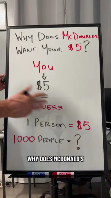 Why Does McDonald’s Want Your $5? Because one customer spending $5 is just $5. B
