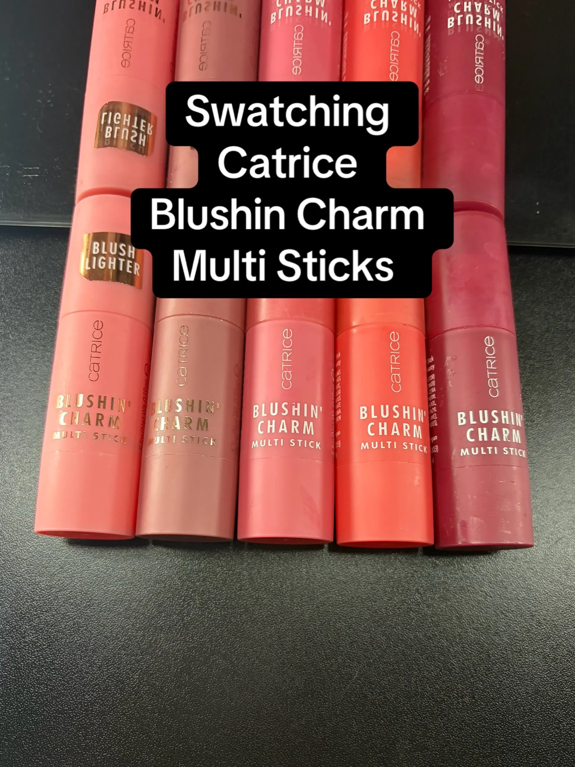 Swatching all the @Catrice Cosmetics blush charmin multi sticks! These are reall