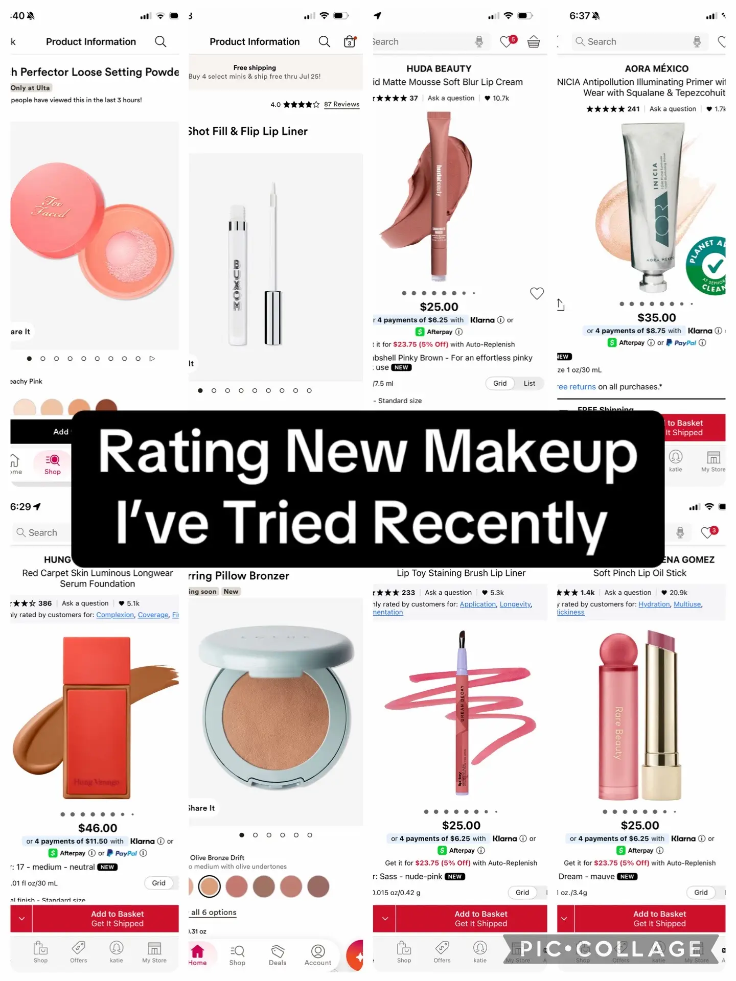 Rating new makeup I’ve tried recently!  @Rare Beauty @SOSHE Beauty @Huda Beauty 