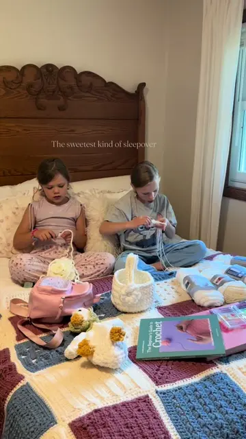Just crochet, laughter, and memories they’ll keep forever. ❤️ #crochet #cousins