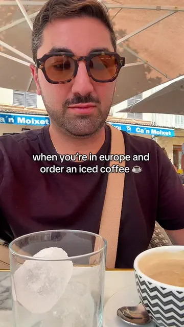 It was 95 degrees out I needed it iced 😆  #icedcoffee #europe #eurosummer #coff