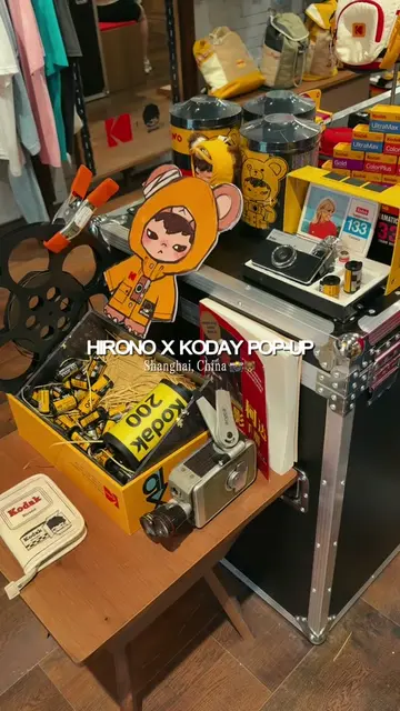 Hirono x Kodak Pop-Up store in Shanghai 📸🐻 @POP MART @POP MART US #hirono #kod