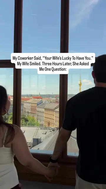 We were leaving a company dinner when one of my coworkers smiled at my wife and 