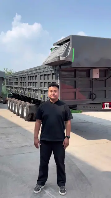Heavy Duty Side Tipper Semi Trailer, made of high-quality steel, ideal for trans