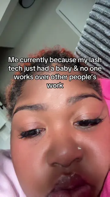 Like bring the baby to the appointment idk! #relatable #lashextensions 