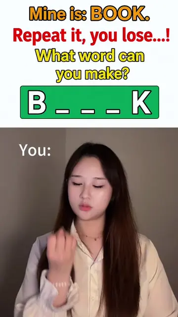 My word was BOOK, so that one doesn’t count anymore. Now you have to think of an