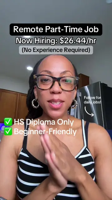🚨 Remote job hiring now!  This part-time work from home job pays up to $26/hr w