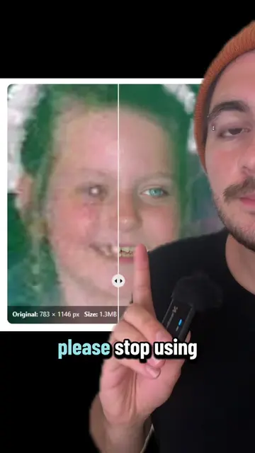 please stop using ai face enhance tools. follow for more tech vids #techtok #ai 