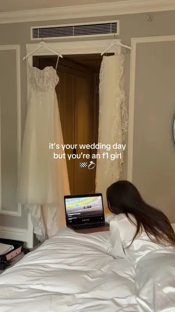 You’re an f1 girl but it’s your wedding day 🤭🏁💍  #f1girl #weddingday #explore