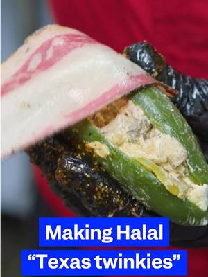 This #TexasTwinkie is made with #Wagyu beef bacon. #BBQ #halal #food 