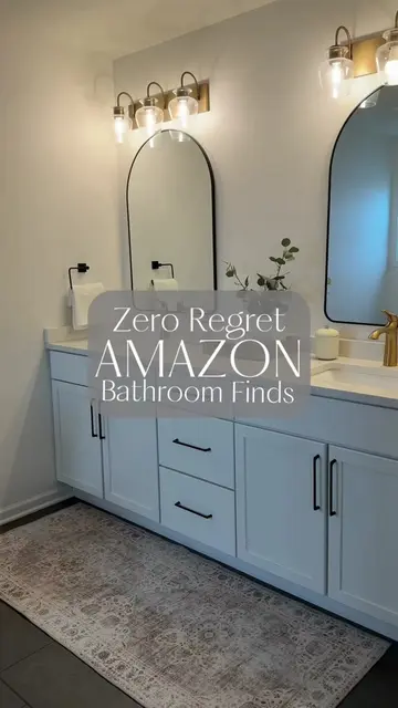 Shop at the link 🔗 in my bio! I have zero regrets on these Amazon bathroom find
