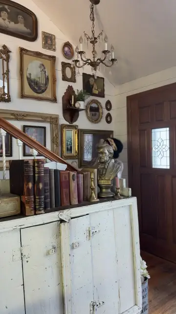 When you walk in my front door, I have three gallery walls. The stair wall to th