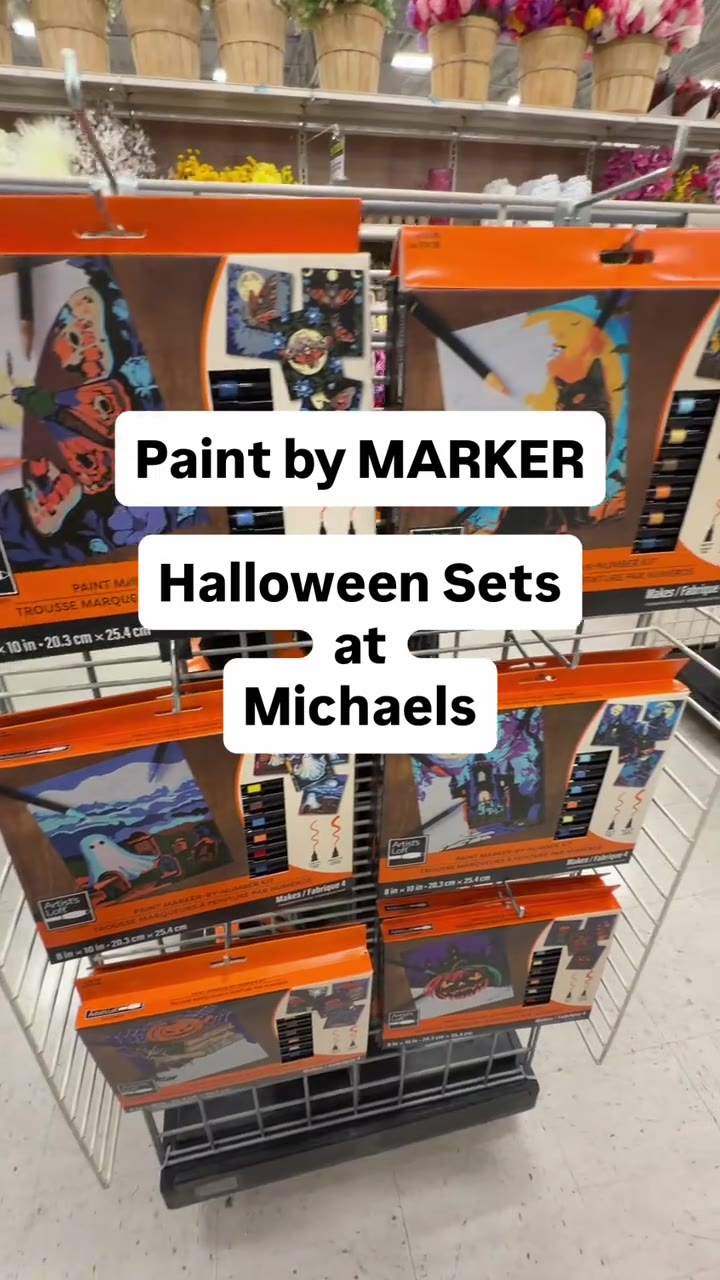 Paint by number, but with markers! @Michaels Stores has these really great sets 