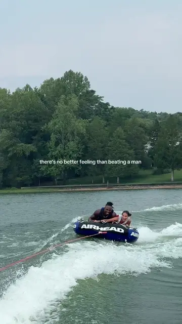 fav part of the weekend was beating him at everything 😝  #tubing #couple #fyp #