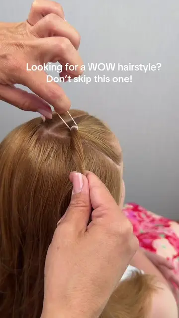 The cutest braided ponytail hairstyle for girls. 💛  Perfect for school, daycare