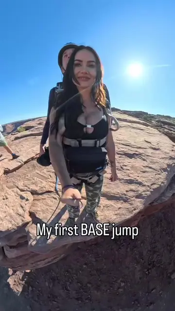 Subscribe to my YouTube: Cat_gone_wild #basejumping #adrenaline #utah #viral 