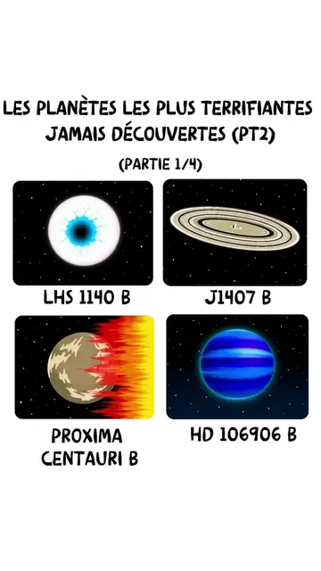1,2/4: les planètes les plus terrifiantes jamais découvertes. (pt2) #space #gala