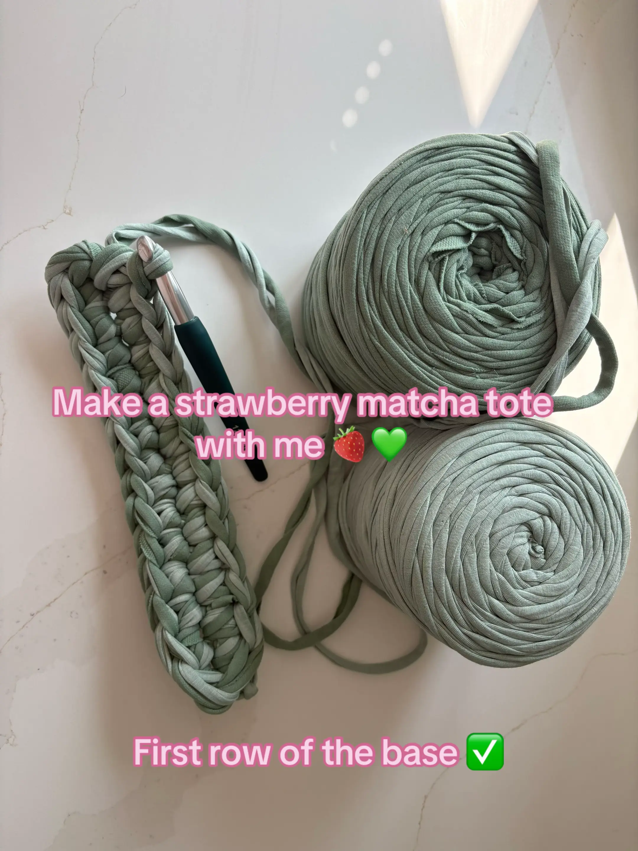 Make a strawberry matcha bag with me 🍓💚  DM US TO ORDER YOURS ✨💚  #strawberry