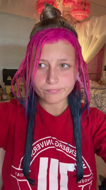 okay okay one more transition hehehehe #hairtransformation #unicornhair #blowthi
