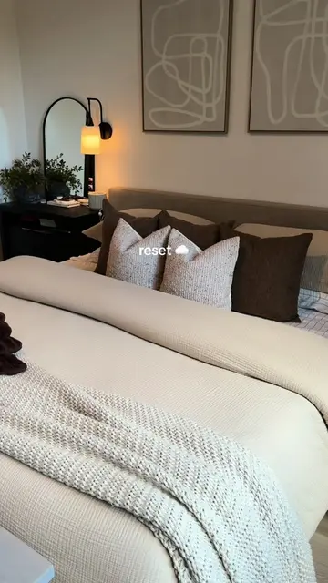 A little home reset 🤍🤍  #cozyhome #homedecor #organicmodern #aesthetichome hom
