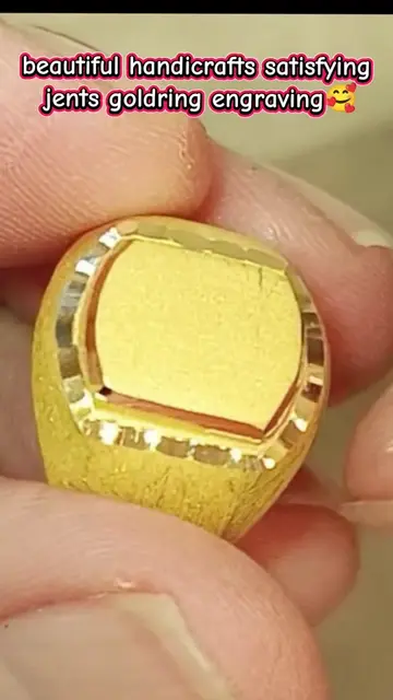 beautiful handicrafts satisfying jents goldring engraving🥰 #TikTokCreatorSearch