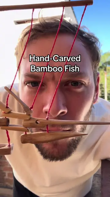 I spent more than I’d care to admit on this. #bamboofish #marionette #art #whitt