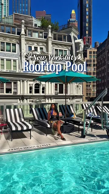 Summer Rooftop Pool Day in Manhattan 🌴🍸🏊🏽 @virginhotelsnyc Personally, I was