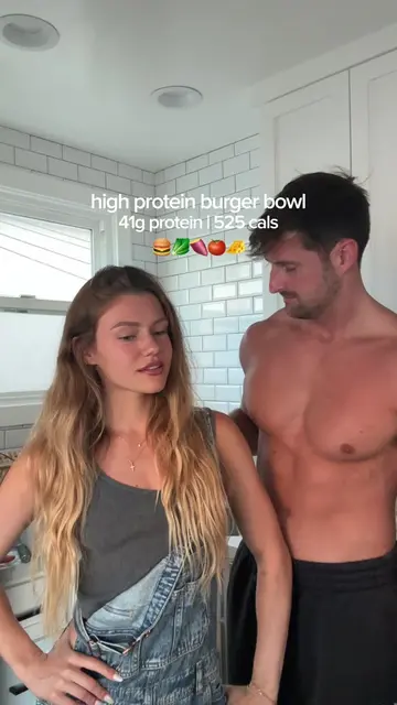 25 MIN BURGER BOWLS 🍔🥬🍅 with high protein burger sauce! 41g protein 525 cals 