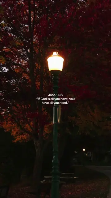 God is all you need. Nothing of this world will satisfy you the way the Lord can
