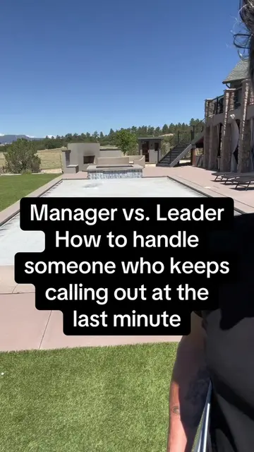 How to handle someone who keeps calling out at the last minute like a leader, no