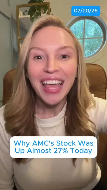 AMC was up 26.8% today — and this time it's actually about the business. Record 